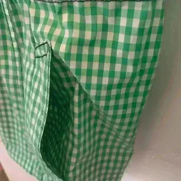 Denim&Co Green Gingham Shirt & Jacket Drawstring Waist Button Down front small - Picture 5 of 7